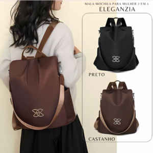Elegância™ | Mala Mochila para mulher 2 em 1