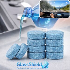 GlassShield: Pastilhas ultralimpadoras efervescentes