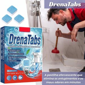 DrenaTabs: Pastilhas desentupidoras instantâneas