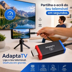 AdaptaTV: Cabo de ligação instantânea 4K 60 Hz